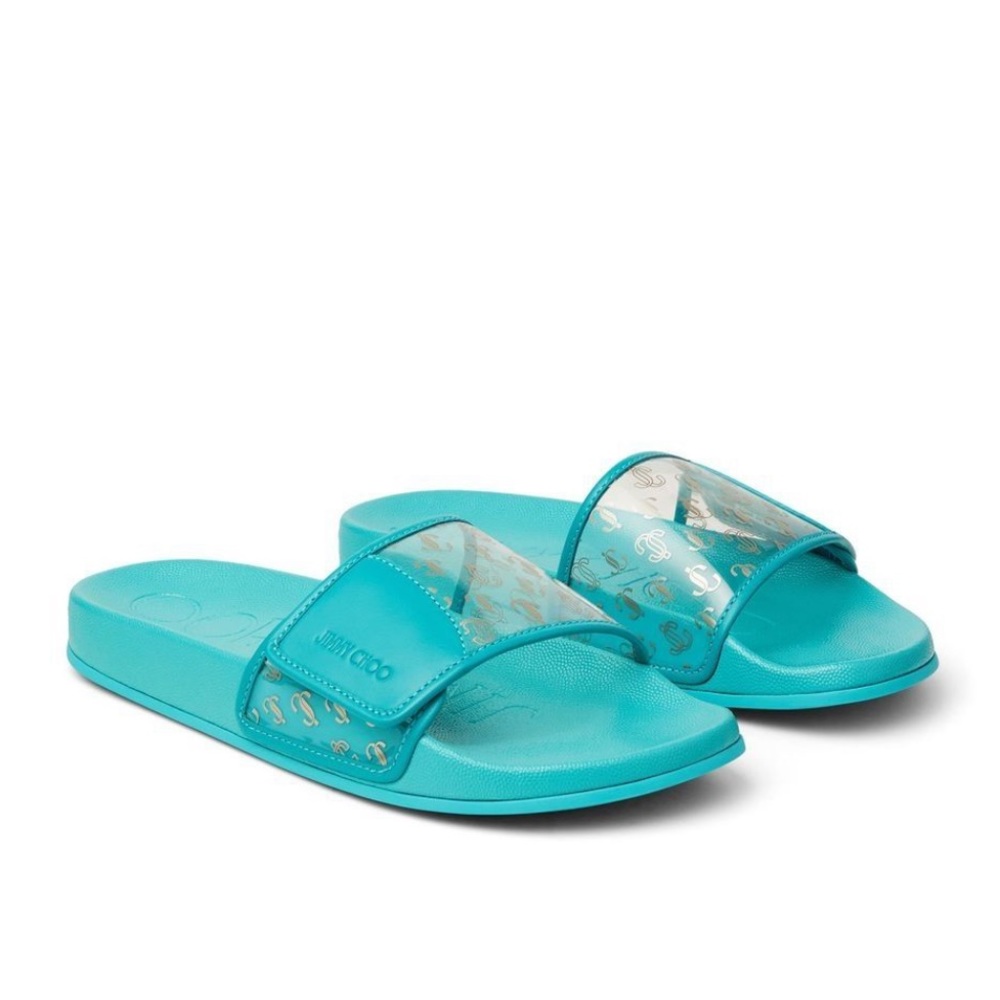 Jimmy Choo Malibu Fitz Monogram Sandals, Size 7 - Picture 3 of 8